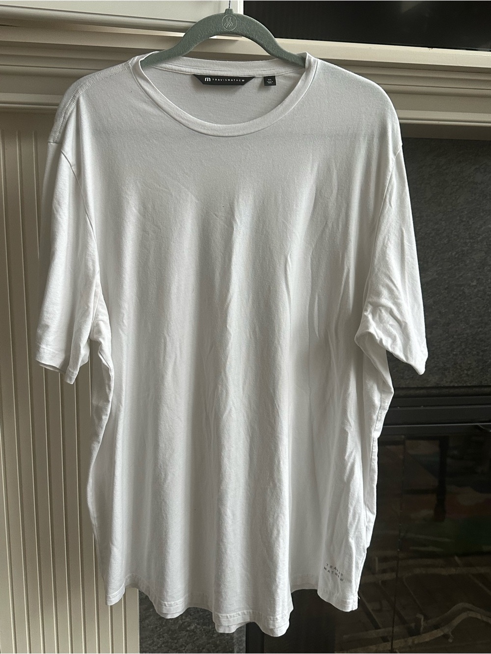 Travis Mathew Men’s White Crew Short Sleeve T-Shirt